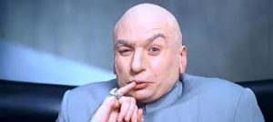 Dr Evil utters his famous line, "One million dollars."